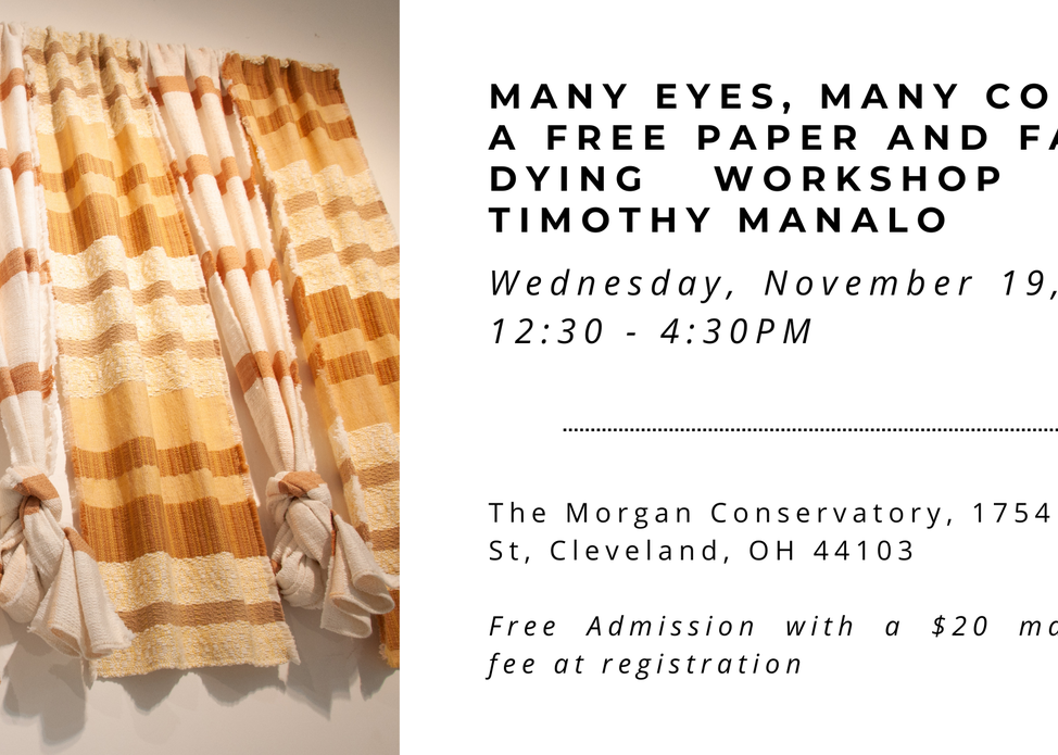 Many Eyes, Many Colors: a free paper and fabric dying workshop with Timothy Manalo
