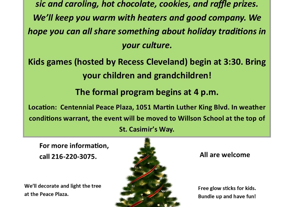Holiday Party in the Cleveland Cultural Gardens