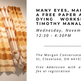 Many Eyes, Many Colors: a free paper and fabric dying workshop with Timothy Manalo