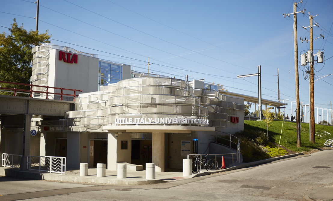 The Little Italy-University Circle Red Line station, RTA’s first new Red Line Station in 46 years connects, University Circle to East Cleveland, Downtown, and the Cleveland-Hopkins International Airport.