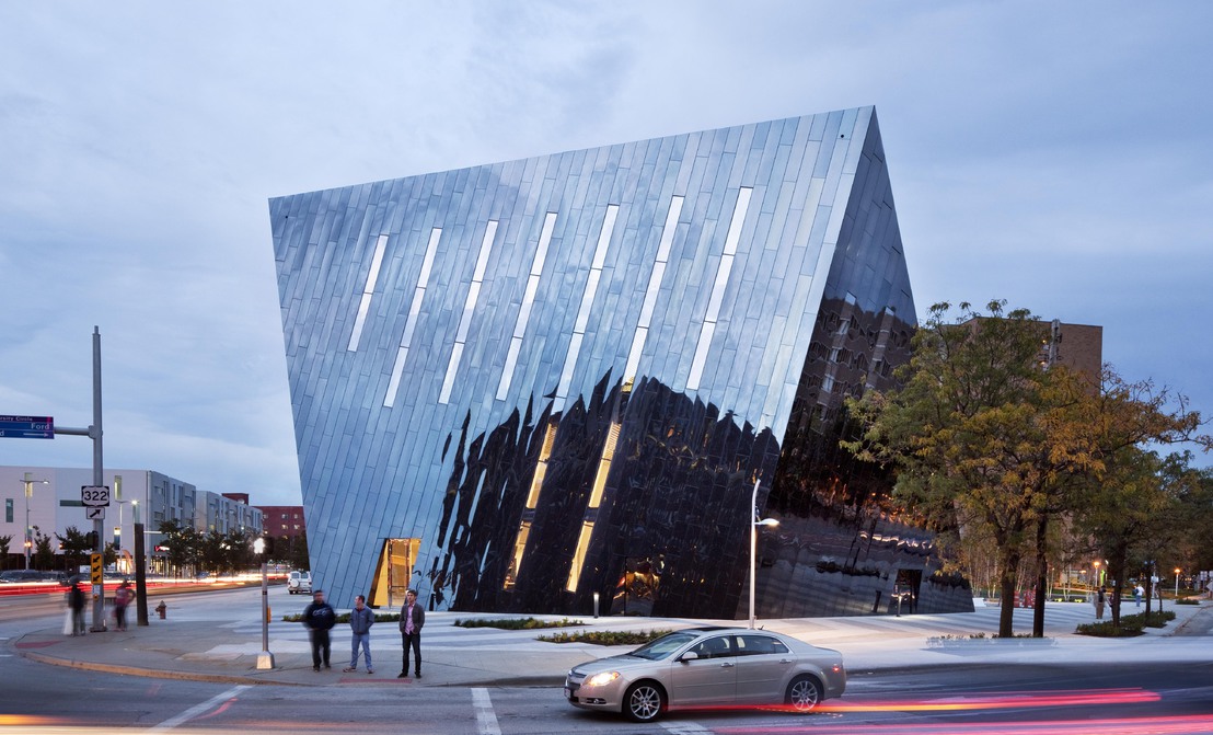 In 2012 the Museum of Contemporary Art Cleveland opened their new permanent location, designed by architect Farshid Moussavi, on the corner of Mayfield Road and Euclid Avenue.